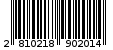 Γραμμωτός κωδικός 2810218902014