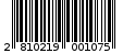 Γραμμωτός κωδικός 2810219001075