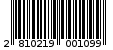 Γραμμωτός κωδικός 2810219001099