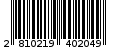 Γραμμωτός κωδικός 2810219402049