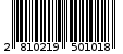 Γραμμωτός κωδικός 2810219501018