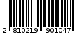 Γραμμωτός κωδικός 2810219901047