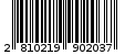 Γραμμωτός κωδικός 2810219902037