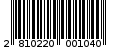 Γραμμωτός κωδικός 2810220001040