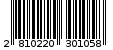 Γραμμωτός κωδικός 2810220301058