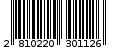 Γραμμωτός κωδικός 2810220301126