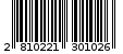 Γραμμωτός κωδικός 2810221301026