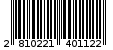 Γραμμωτός κωδικός 2810221401122