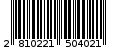 Γραμμωτός κωδικός 2810221504021