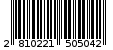 Γραμμωτός κωδικός 2810221505042