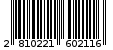Γραμμωτός κωδικός 2810221602116