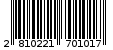 Γραμμωτός κωδικός 2810221701017