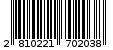 Γραμμωτός κωδικός 2810221702038