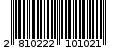 Γραμμωτός κωδικός 2810222101021
