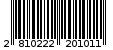 Γραμμωτός κωδικός 2810222201011