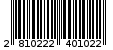 Γραμμωτός κωδικός 2810222401022