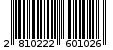 Γραμμωτός κωδικός 2810222601026