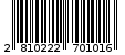 Γραμμωτός κωδικός 2810222701016