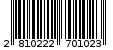 Γραμμωτός κωδικός 2810222701023