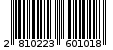 Γραμμωτός κωδικός 2810223601018