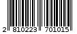 Γραμμωτός κωδικός 2810223701015