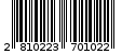 Γραμμωτός κωδικός 2810223701022