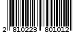 Γραμμωτός κωδικός 2810223801012