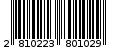 Γραμμωτός κωδικός 2810223801029