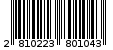 Γραμμωτός κωδικός 2810223801043