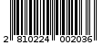 Γραμμωτός κωδικός 2810224002036