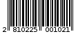 Γραμμωτός κωδικός 2810225001021