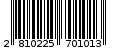 Γραμμωτός κωδικός 2810225701013