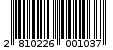 Γραμμωτός κωδικός 2810226001037