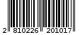 Γραμμωτός κωδικός 2810226201017