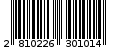 Γραμμωτός κωδικός 2810226301014