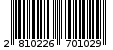Γραμμωτός κωδικός 2810226701029