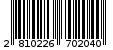 Γραμμωτός κωδικός 2810226702040
