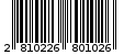Γραμμωτός κωδικός 2810226801026
