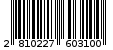 Γραμμωτός κωδικός 2810227603100