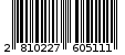 Γραμμωτός κωδικός 2810227605111