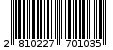 Γραμμωτός κωδικός 2810227701035