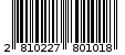 Γραμμωτός κωδικός 2810227801018