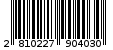Γραμμωτός κωδικός 2810227904030