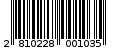 Γραμμωτός κωδικός 2810228001035