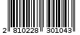 Γραμμωτός κωδικός 2810228301043