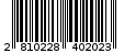 Γραμμωτός κωδικός 2810228402023