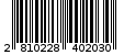 Γραμμωτός κωδικός 2810228402030
