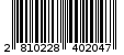 Γραμμωτός κωδικός 2810228402047
