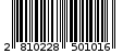 Γραμμωτός κωδικός 2810228501016
