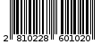 Γραμμωτός κωδικός 2810228601020